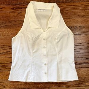 Anne Fontaine Pique Sleeveless Shirt